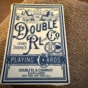 Ralph Lauren Double RL Blue and White Playing Cards